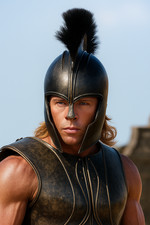 Troy Achilles Helmet Greek Warrior Replica 18 Gauge Steel Armor Antique Metal picture