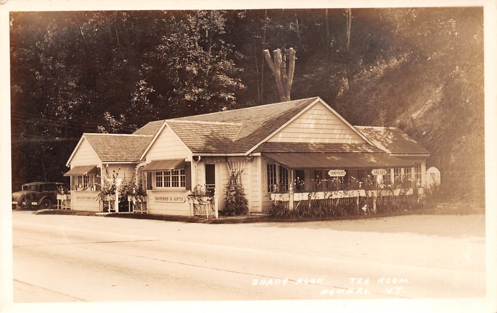 Pownal Vermont Shady Nook Tea Room Restaurant Advertising Photo Postcard RPPC Pownal Vermont Shady Nook Tea Room Restaurant Advertising Photo Postcard RPPC
