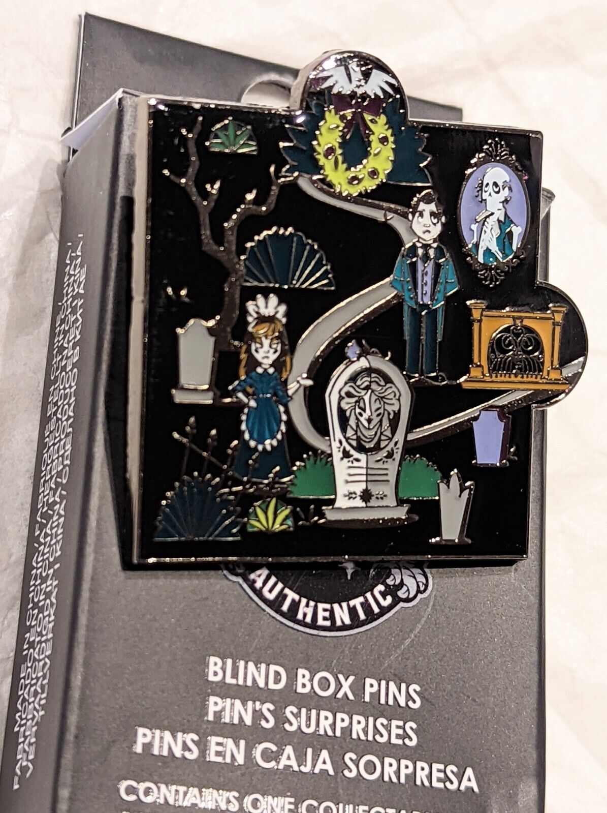 Loungefly Disney Haunted Mansion Puzzle Blind Box Pin - Lower Left Queue & Cast