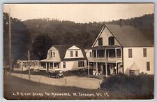 West Topsham Vermont~LP Hight Dry Goods Store & Residence~SOCONY Billboard RPPC picture