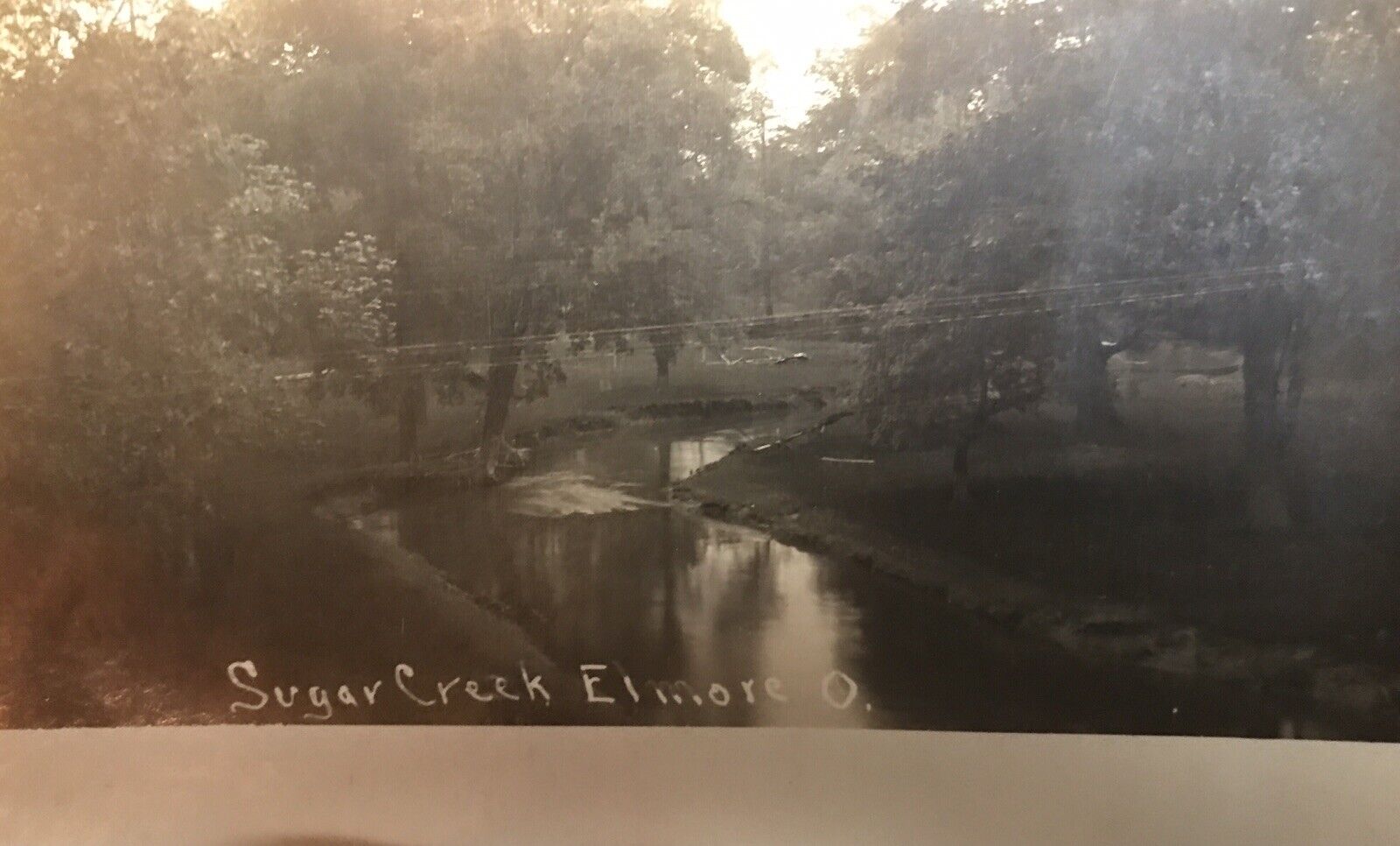 Early Real Photo Post Card Elmore Ohio Sugar Creek 1910 RPPC