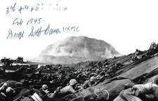 George Bowers autograph 4x6 photo Pacific Theater Iwo Jima WW II RARE COA LOOK picture