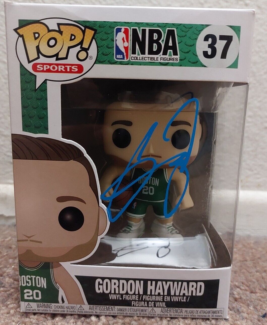Gordon Hayward Signed Funko Pop Charlotte Hornets Boston Celtics NBA