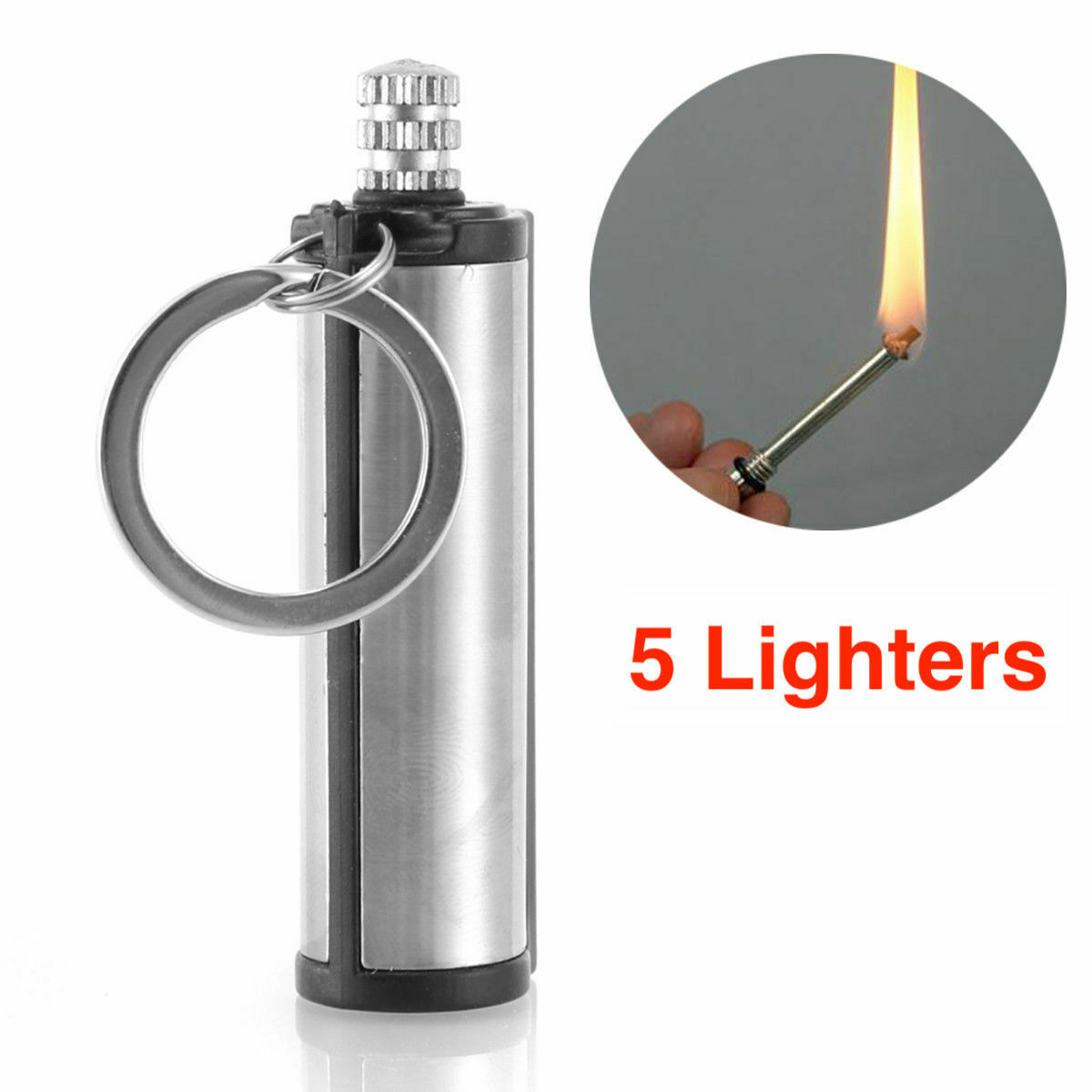 Waterproof Match Permanent Lighter Striker Fire Starter Emergency Survival 5 LOT