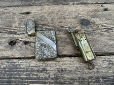 Bowers Mfg Lighter And Match Holder Vintage Trench Art Old Antique  picture