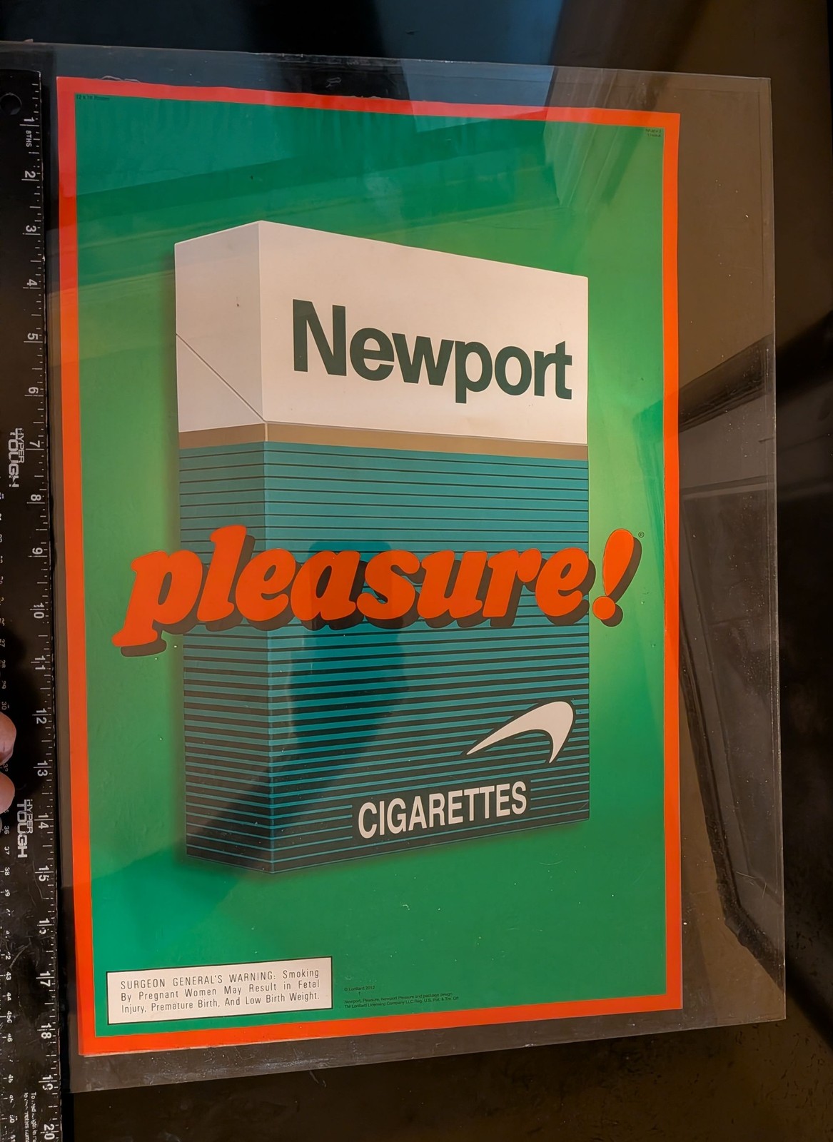 Newport Pleasure Cigarettes Sign Advertising Tobacciana 18.5 Newport Pleasure Cigarettes Sign Advertising Tobacciana 18.5