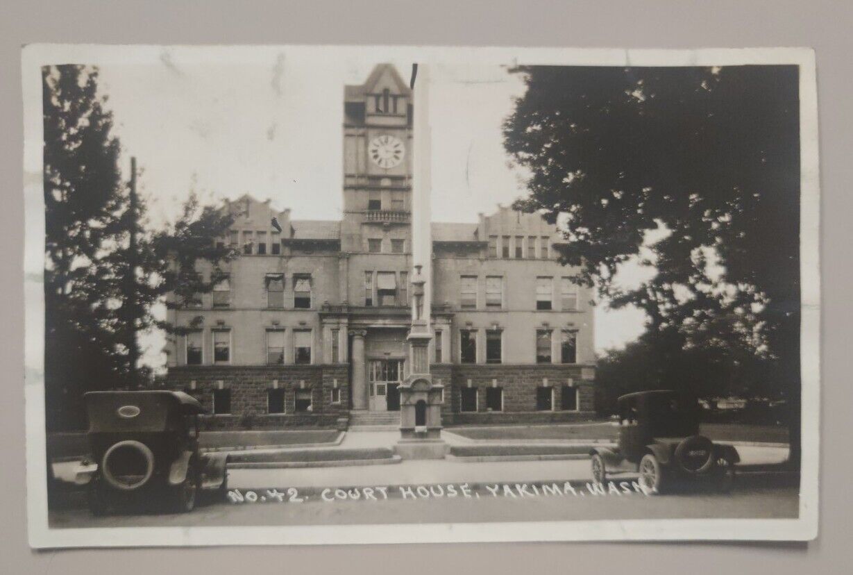 Yakima Washington Courthouse Early 1929 Post Mark RPPC