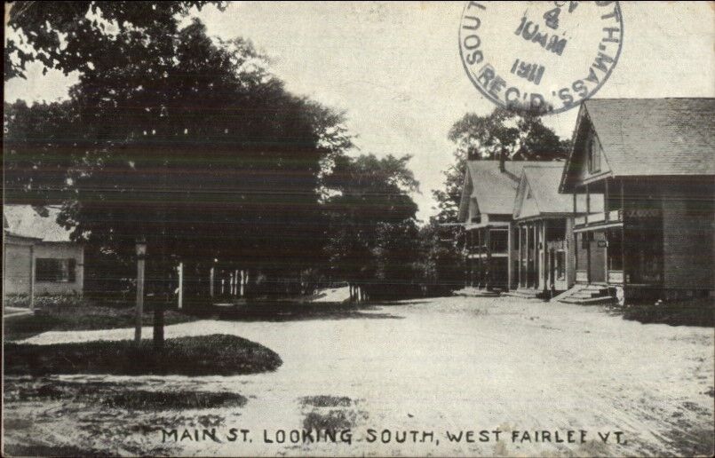 West Fairlee VT Main St. South c1910 Postcard