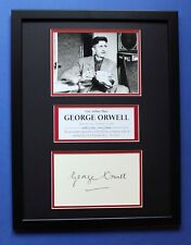 GEORGE ORWELL AUTOGRAPH framed artistic display 1984 Big Brother Animal Farm picture