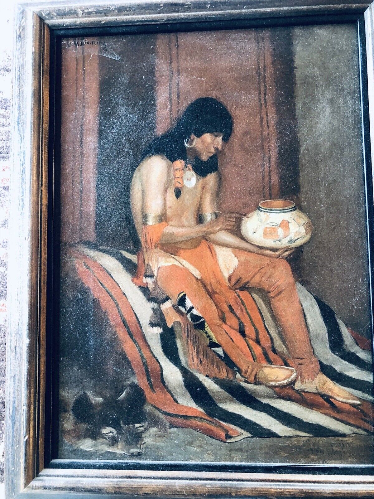 Edwin Willard Deming 1860-1942 Southwestern Oil On Canvas Indian painting