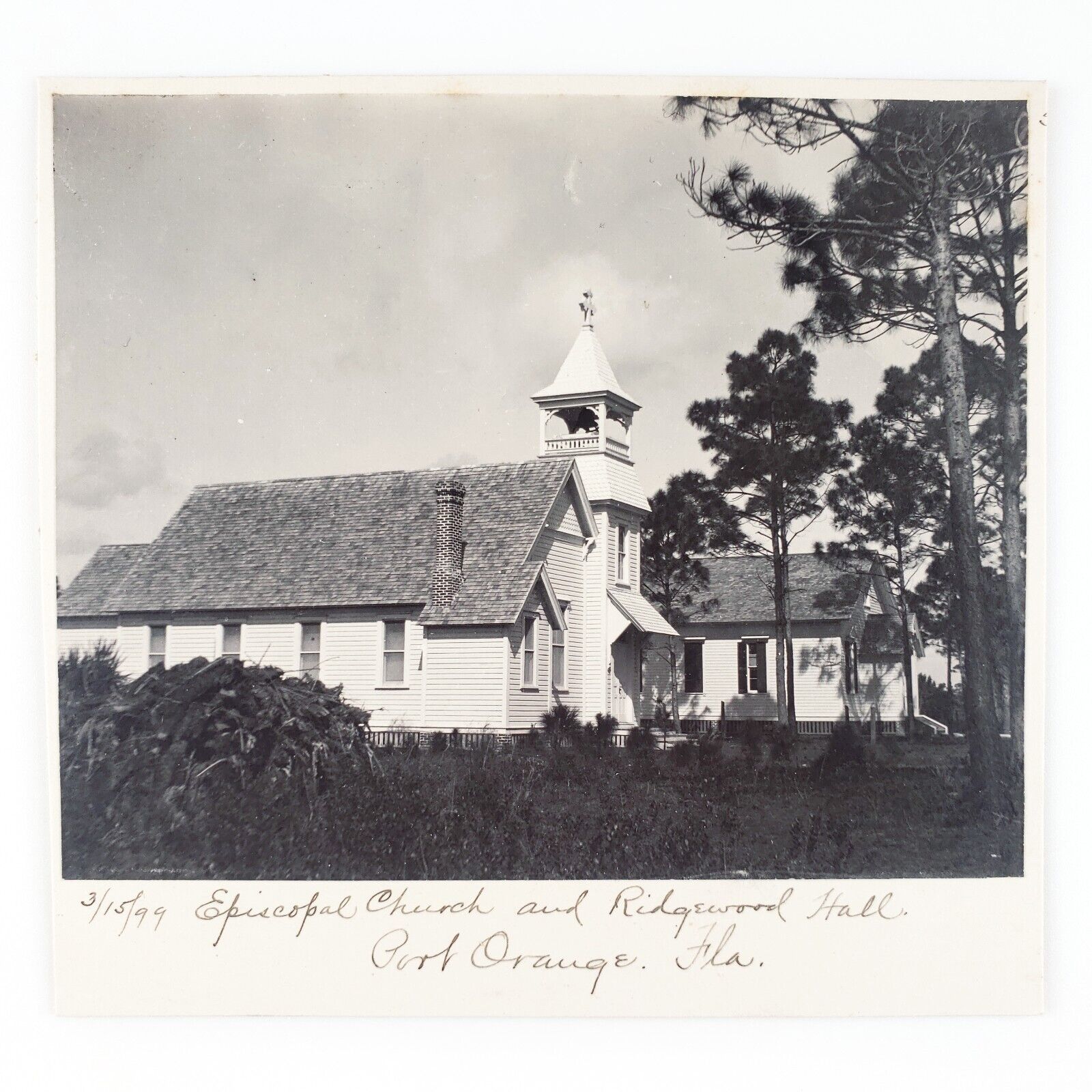 Florida Grace Episcopal Church Photo c1899 Port Orange Guild Hall Building B1672