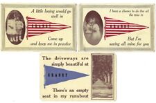 c1912 LOT OF (3) Greetings From Granby Vermont VT Flag Banner Postcard picture