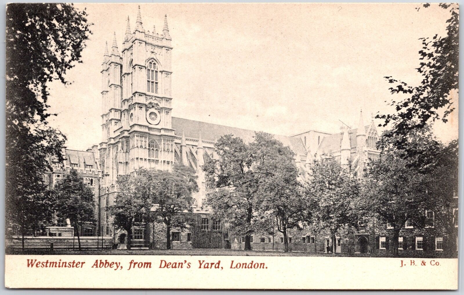Westminster Abbey London England From Dean's Yard Postcard