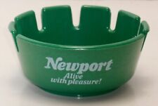 Vintage Green Newport Cigarettes Ashtray, 80's, 90's, Plastic Ashtray, RARE VTG picture