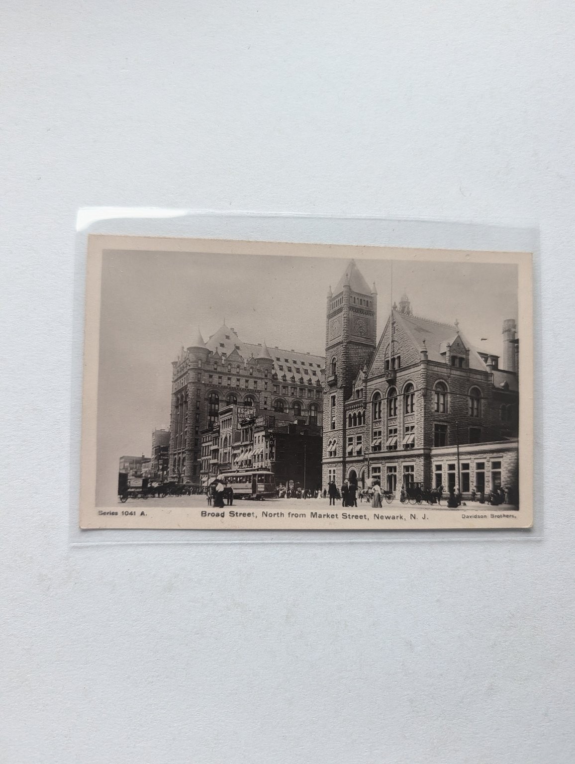 Newark NJ Broad St Market Street RPPC Davidson Bros. Real Photo Postcard Newark NJ Broad St Market Street RPPC Davidson Bros. Real Photo Postcard