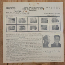 Ralph Roe 1937 FBI Wanted Poster - Underhill Gang Member and Alcatraz Escapee picture