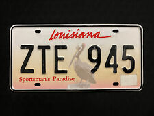 Louisiana License Plate ZTE 945 .. PELICAN BIRD, WILDLIFE, SPORTSMAN'S PARADISE picture