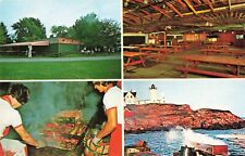 York Harbor Maine Foster's Down East Lobster & Clambake Advertising Vtg Postcard picture