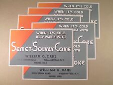 1930's Adv. Blotters - Williamsville NY - William Dahl - Semet-Solvay Coke Coal picture