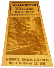 1968 WILMINGTON AND WESTERN RAILROAD TIMETABLE picture
