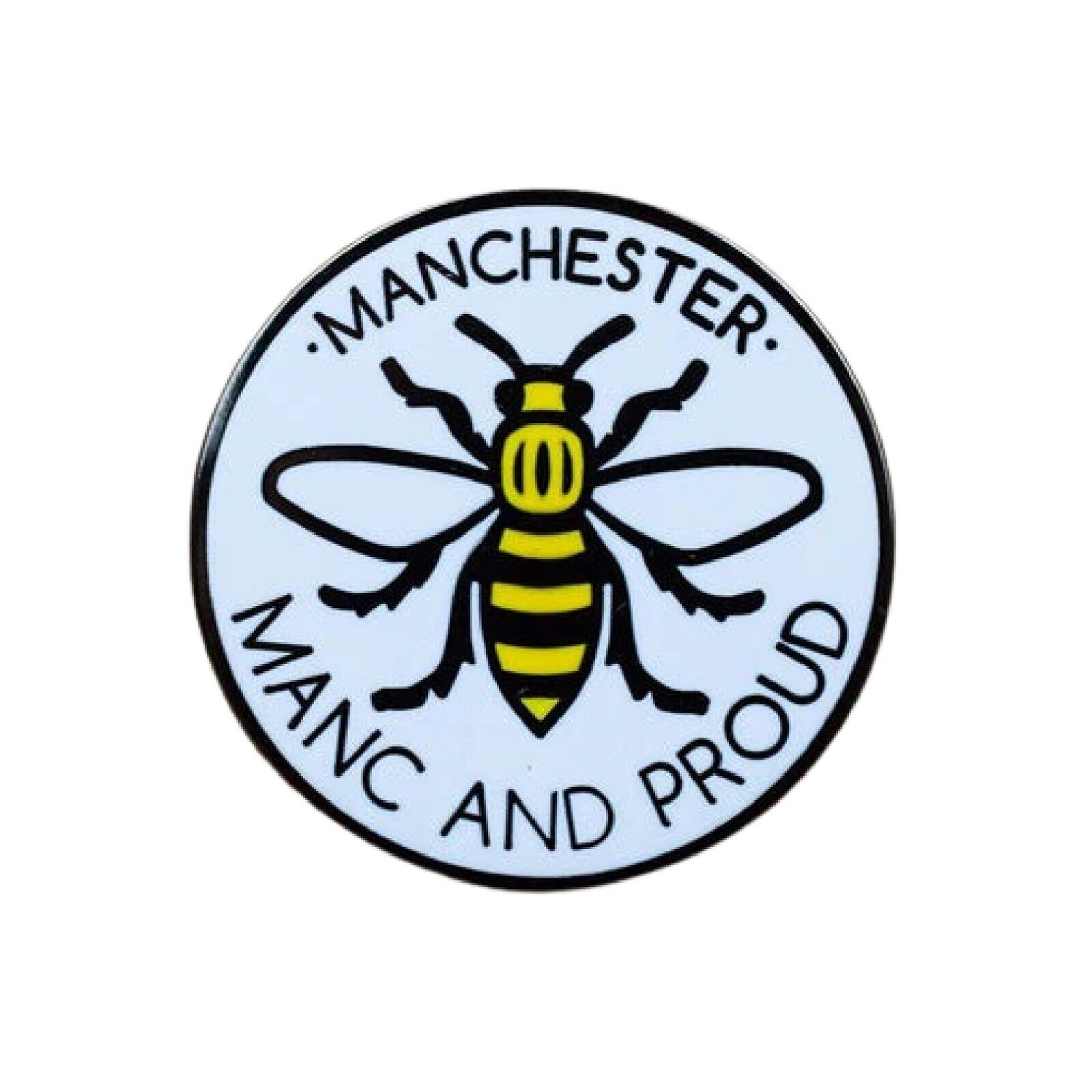 Manchester Manc And Proud Enamel Lapel Pin Badge Worker Bee Mancunian Gift