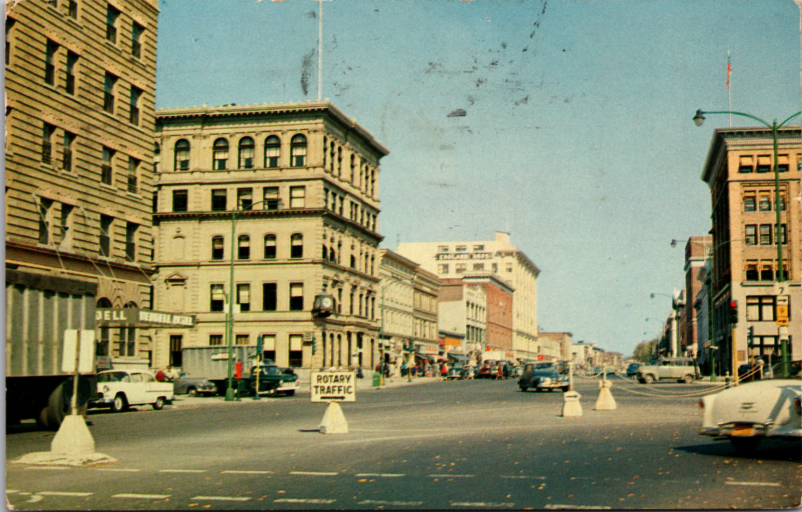 Looking Up North Street In Pittsfield, Massachusetts, Vintage Postcard