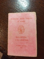 1957 Grand Chapter of Essex Suggestions to R. A Chapters Freemasonry masonic/765 picture