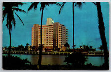 Vintage Postcard FL Miami Eden Roc Eventide Indian Creek Chrome ~10751 picture