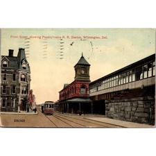 Front Street Pennsylvania RR Station 1916 Wilmington DE Vintage Postcard SP7-22 picture