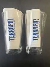 Terrapin Beer Company Athens GA Pint Glass  LOT OF 2 Beer Glasses 16oz picture