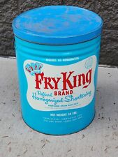 Fry King Refined Brand Homogenized Shortening Tallow 50 Gal Empty Tin Vernon CA picture