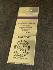 Vintage Pennsylvania Matchbook: “The Mile Post Inn” Strafford, PA picture
