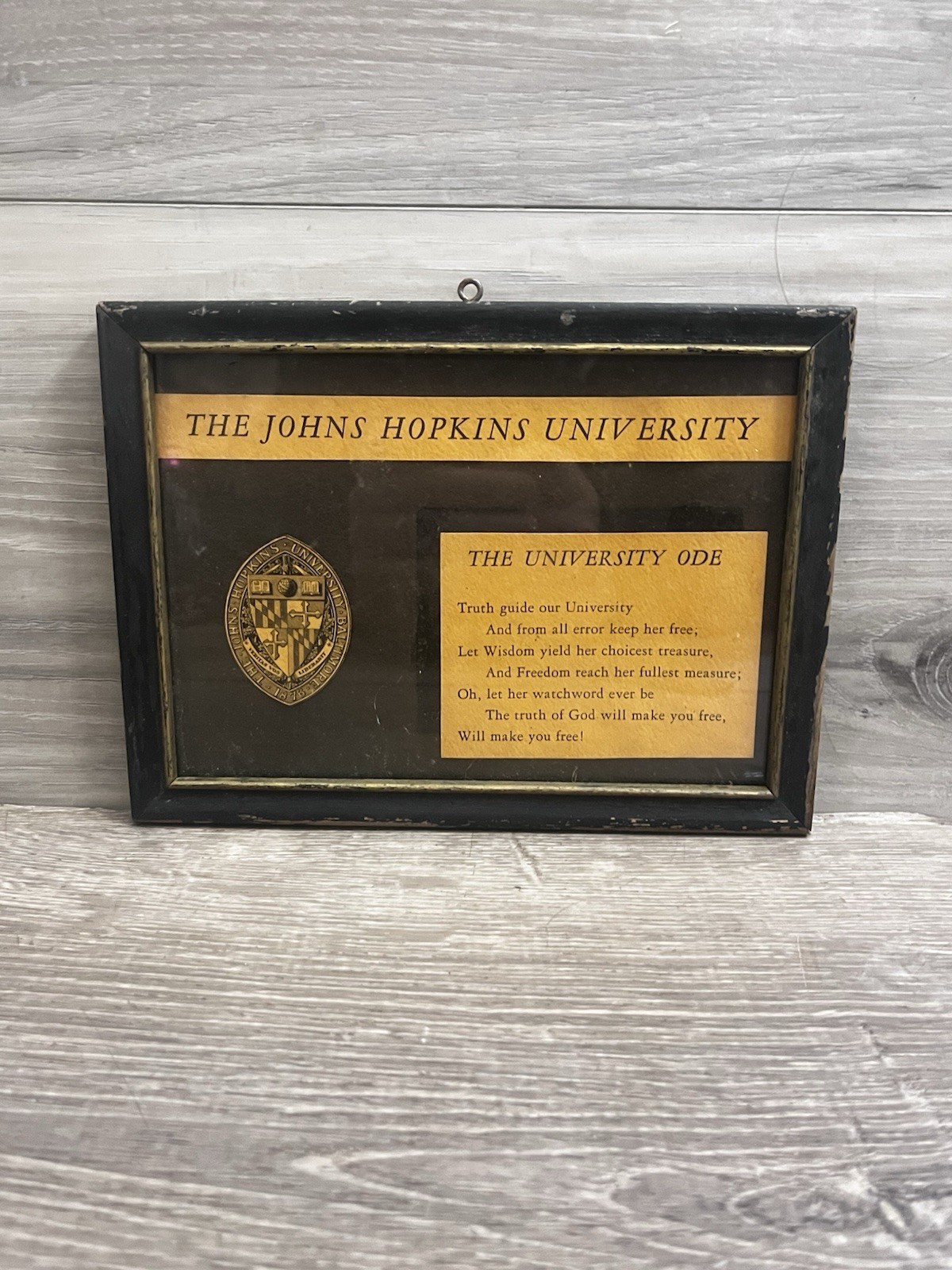John’s Hopkins Souvenir Framed Cut Out University Ode John’s Hopkins Souvenir Framed Cut Out University Ode