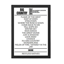 Big Country Leicester April 2024 Replica Setlist picture