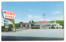 MIDWAY DINER - Bethel PA ca1951 Roadside Postcard picture