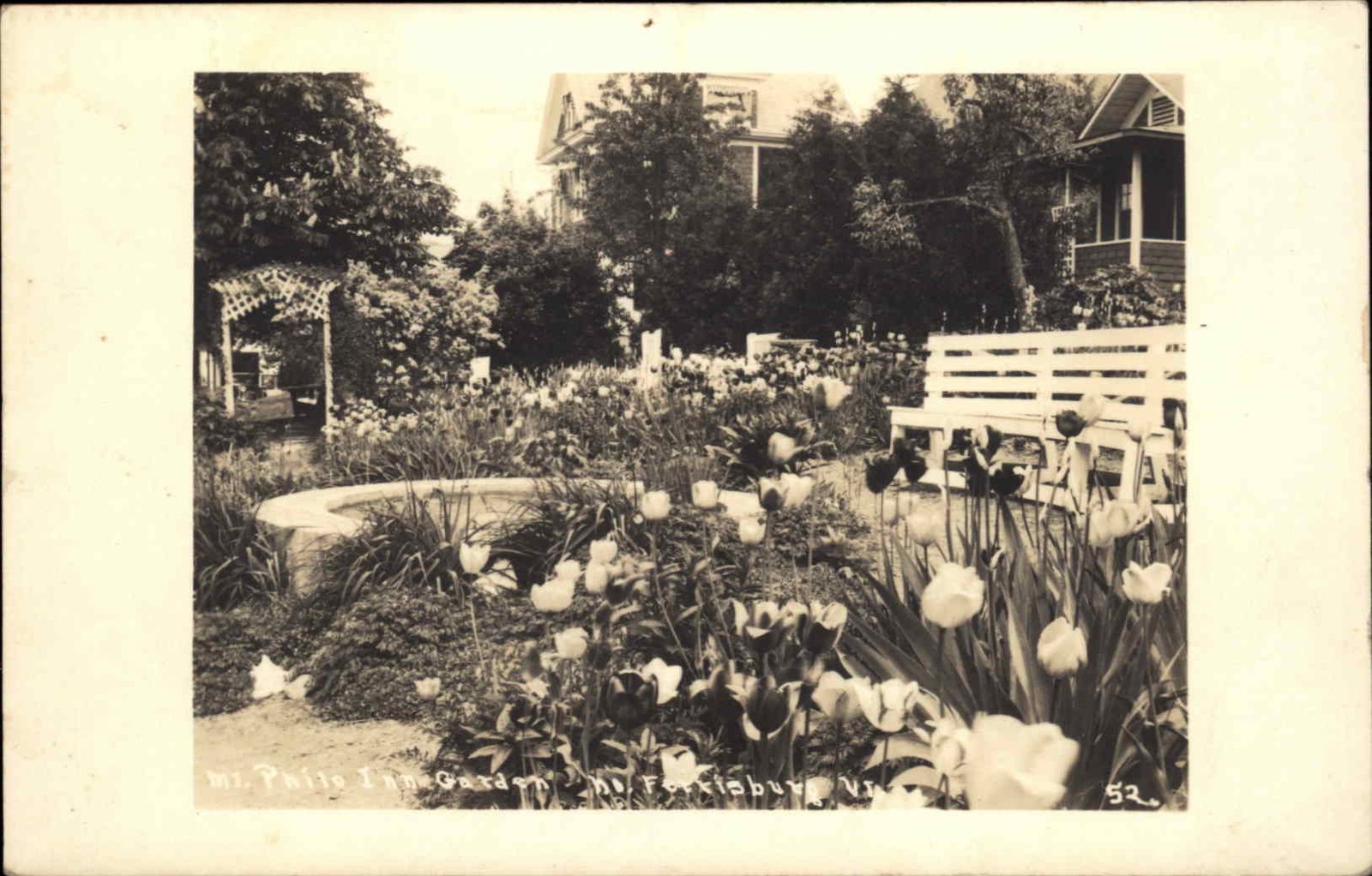 Ferrisburgh VT Vermont Mt Philo Inn Gardens Real Photo Vintage Postcard
