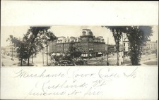 RPPC Merchants Row Centre St Rutland Vermont before 1906 fire ~ UDB real photo picture
