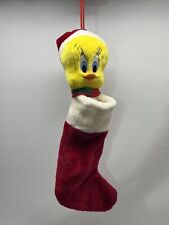 Tweety Bird Christmas Stocking 1998 Warners Brothers Vintage 27 inch picture
