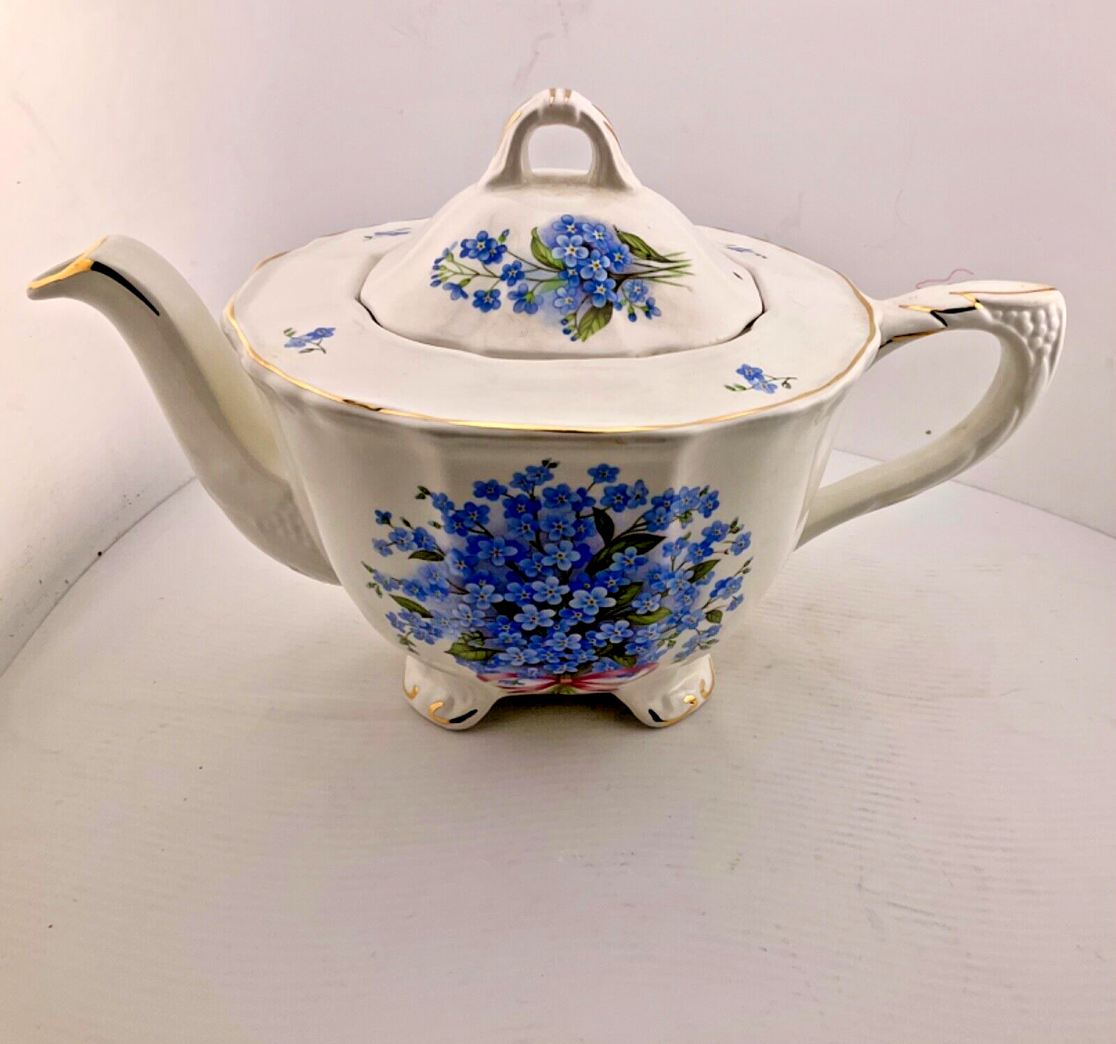 Crown Dorset “ forget me nots “ fine ceramic tea pot