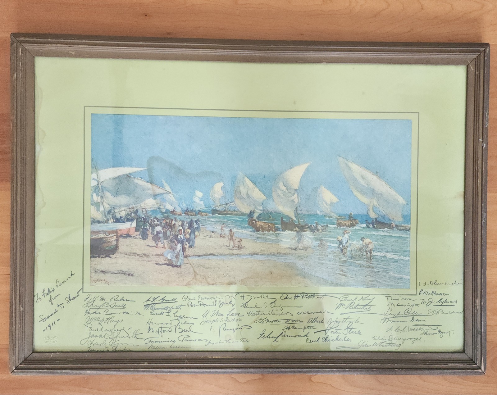 Rare SHAW PRIZE AUTOGRAPHED by SALMAGUNDI CLUB MEMBERS 1911 FELIX LAMOND Rare SHAW PRIZE AUTOGRAPHED by SALMAGUNDI CLUB MEMBERS 1911 FELIX LAMOND