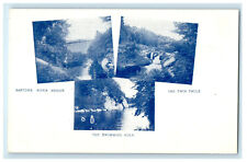 c1900s Saxtons River Bridge, Twin Falls and Swimming Hole VT PMC Postcard picture