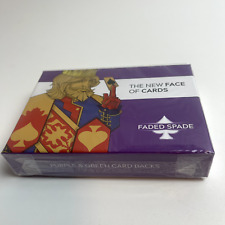 Faded Spade Playing Cards Two Deck Set - Purple & Green Card Backs Poker 3.0 picture
