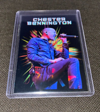Chester Bennington Linkin Park Holographic Custom Refractor Trading Card picture
