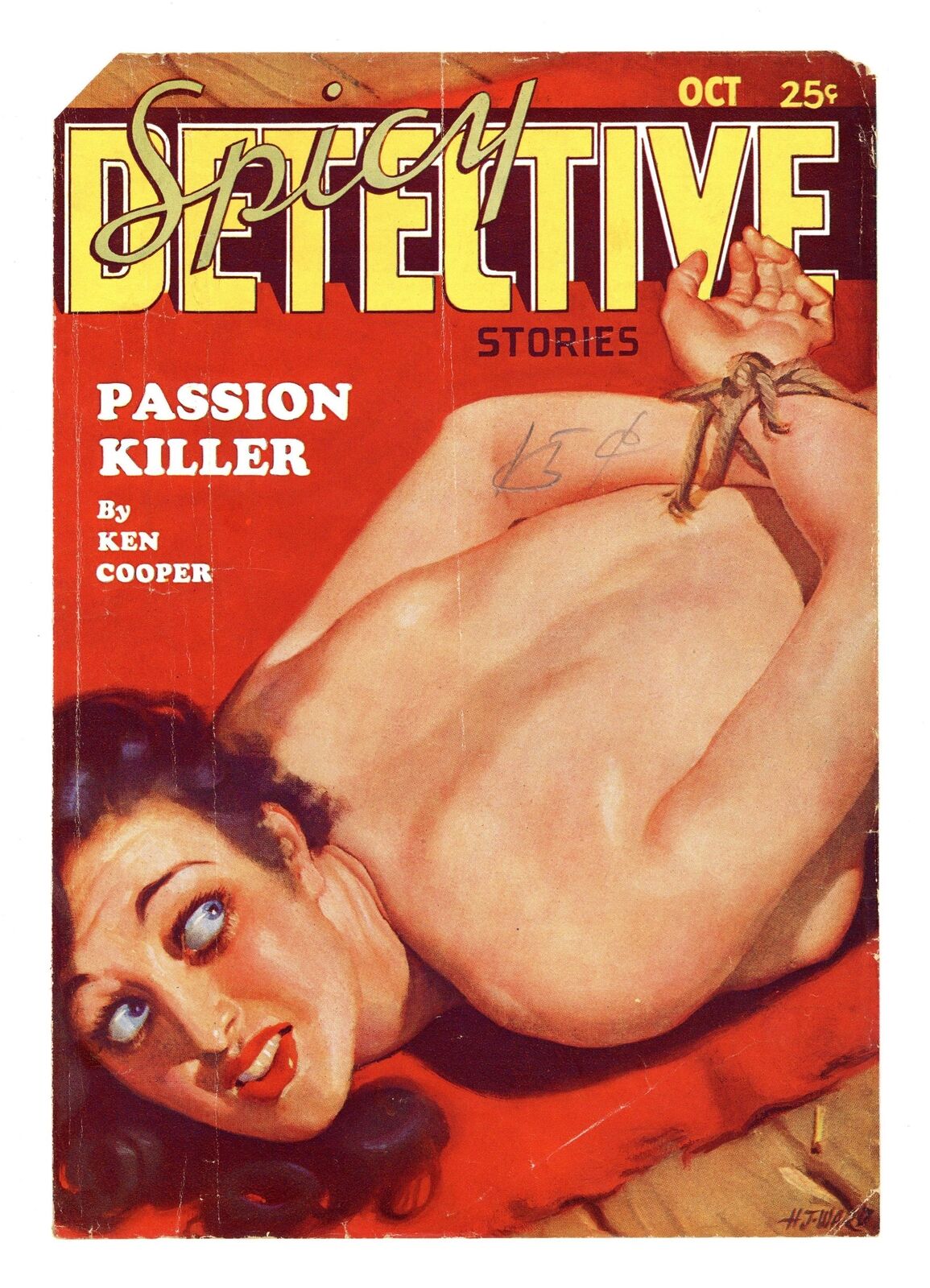 Spicy Detective Stories Pulp Vol. 1 #6 FRONT COVER ONLY