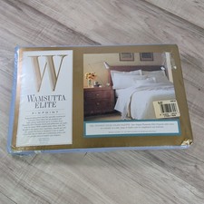 Vintage Wamsutta Elite Pinpoint TWIN FITTED SHEET ( NEW ) USA picture