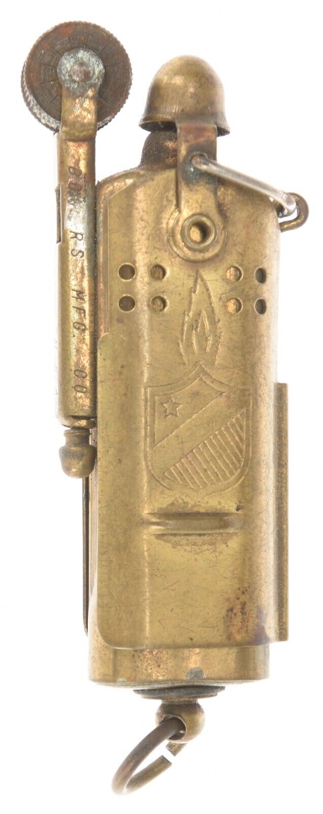 WWII Era Bowers Mfg. Co. Trench Cigarette Lighter, Brass