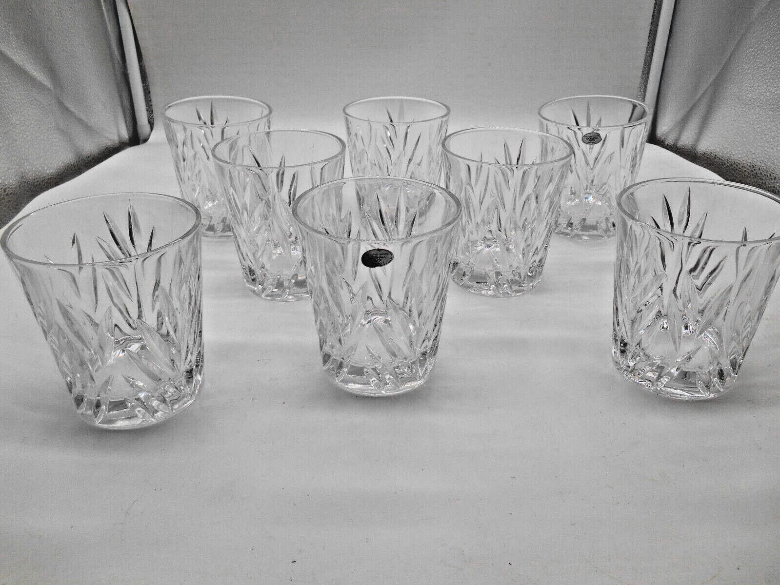 2 Gorham Star Blossom Crystal 10 oz. Double Old Fashion or Whiskey Tumblers