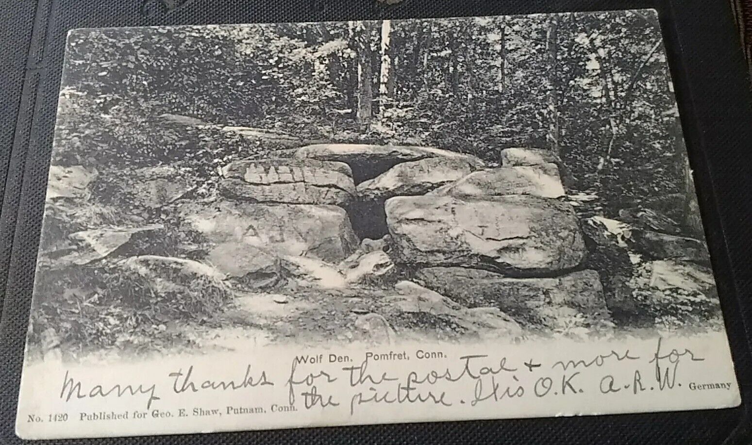 Pomfret Connecticut CT Wolf Den no. 1420 ~ UDB c1905 postcard