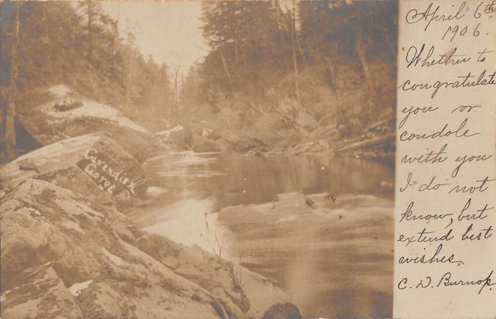 Proctorsville Vermont Cavendish Gorge Real Photo Vintage Postcard AA44533