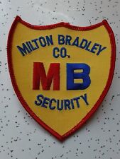 VINTAGE MILTON BRADLEY SECURITY COMPANY PATCH - BOARDGAME MB CO picture